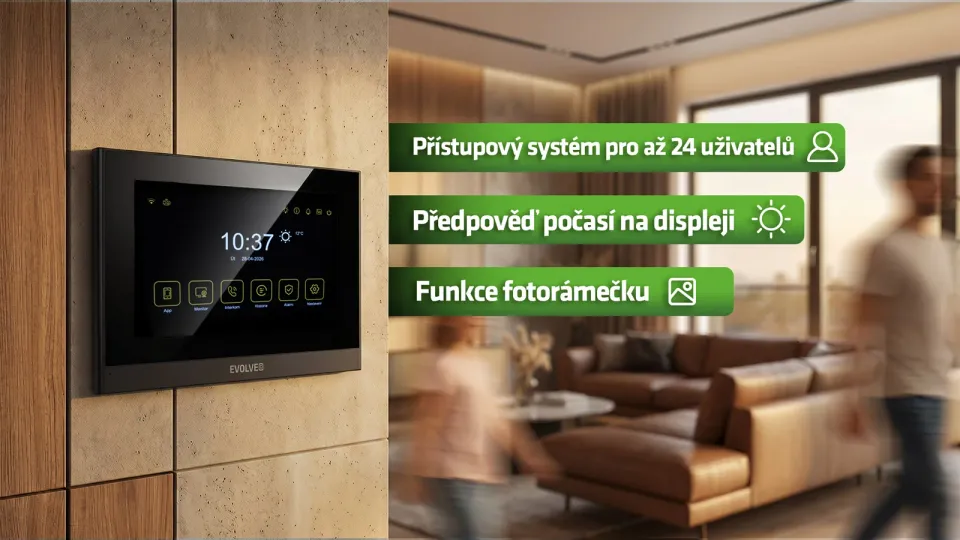 EVOLVEO DoorPhone AHD7 Plus – domovní videotelefon s čipovým odemykáním a mobiln