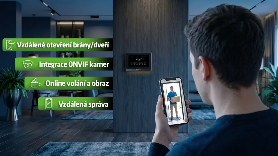 EVOLVEO DoorPhone AHD7 Plus – domovní videotelefon s čipovým odemykáním a mobiln