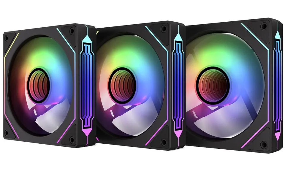 Krux ventilátor Corvus 120 ARGB KIT / 3x120 mm ARGB fan / infinity mirror efekt