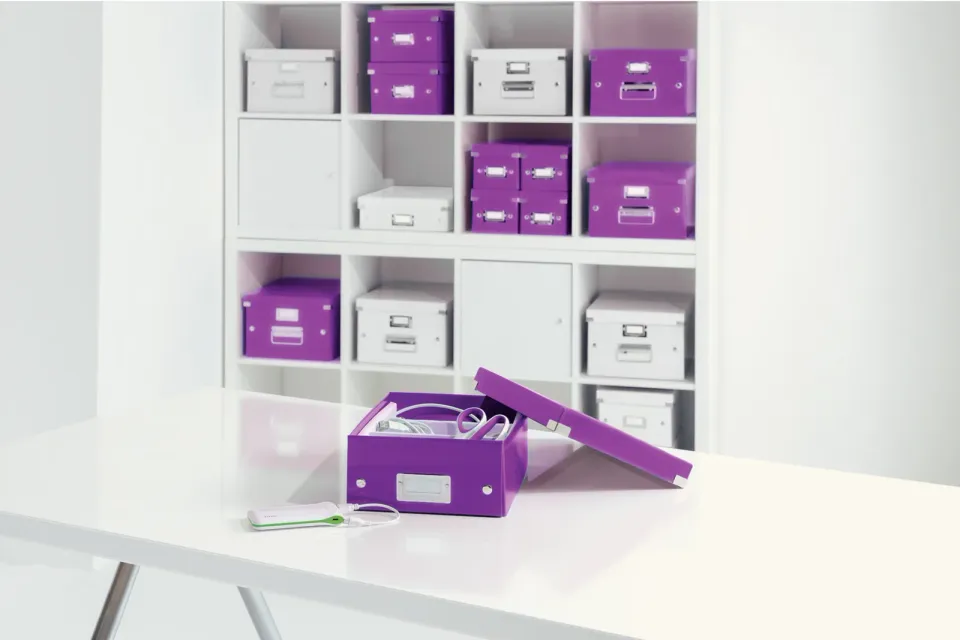 LEITZ Organizační box Click&Store, velikost M, purpurová