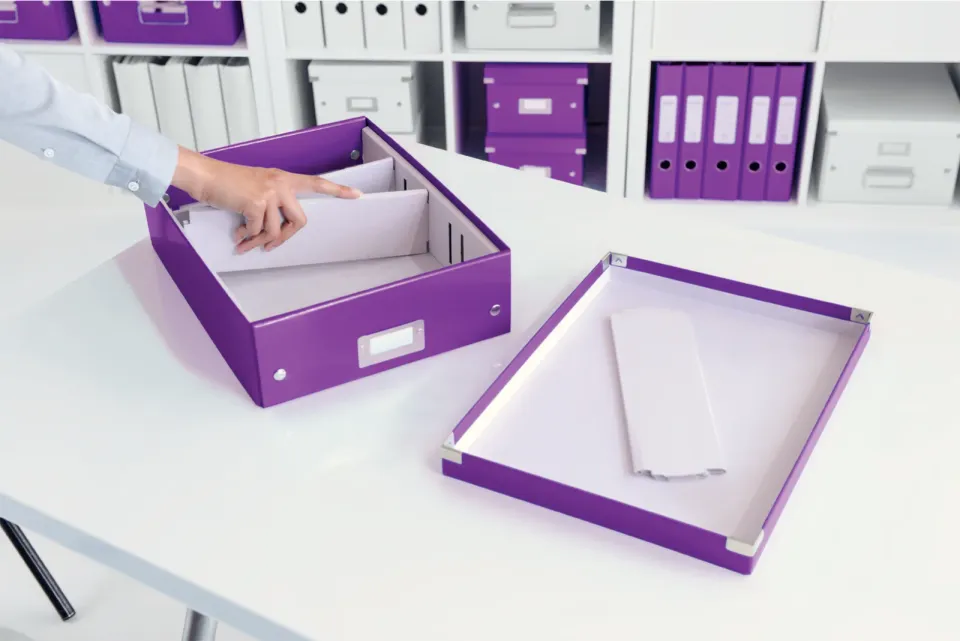 LEITZ Organizační box Click&Store, velikost M, purpurová