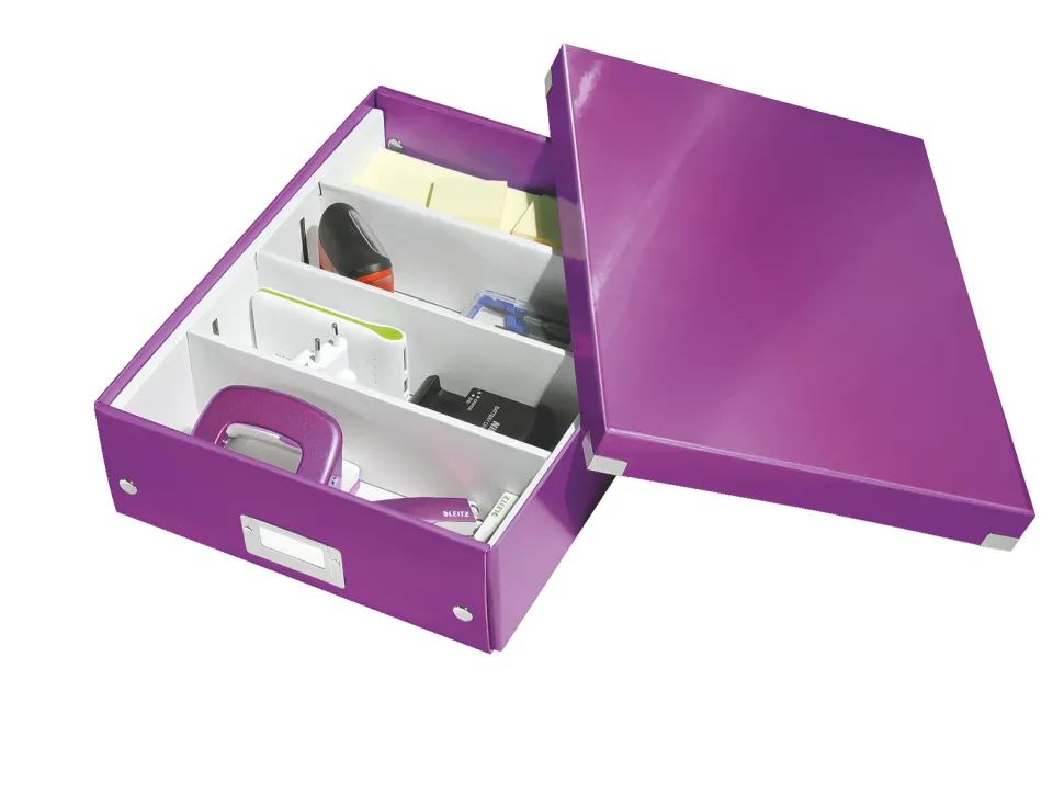 LEITZ Organizační box Click&Store, velikost M, purpurová