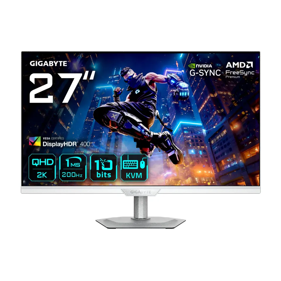 GIGABYTE LCD - 27" Gaming monitor M27Q2 QD ICE, IPS, 2560 x 1440 QHD, 200Hz, 1000:1, 350cd/m2, 1ms, 2xHDMI, 1xDP
