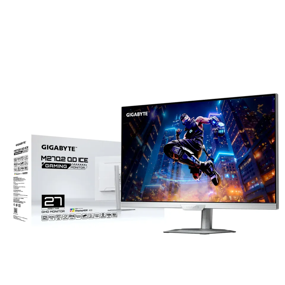 GIGABYTE LCD - 27" Gaming monitor M27Q2 QD ICE, IPS, 2560 x 1440 QHD, 200Hz, 1000:1, 350cd/m2, 1ms, 2xHDMI, 1xDP