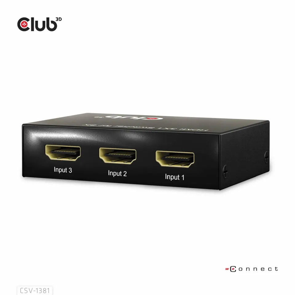 Club3D Switch 1:3 HDMI 8K60Hz/4K120Hz, 3 porty