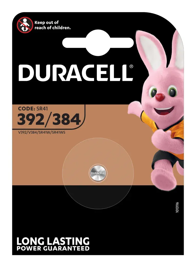 Duracell silver-oxide knoflíková baterie 392/384/SR41 1ks