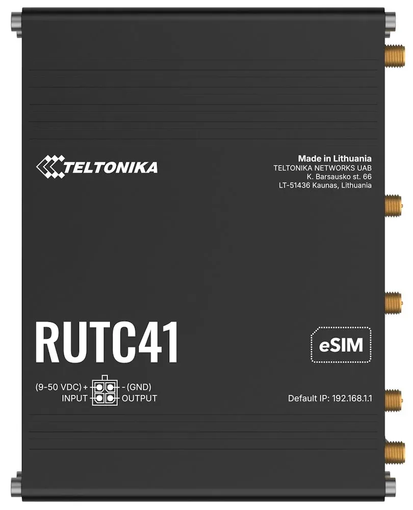 Teltonika RUTC41 Průmyslový 4G Wi-Fi Router, eSIM