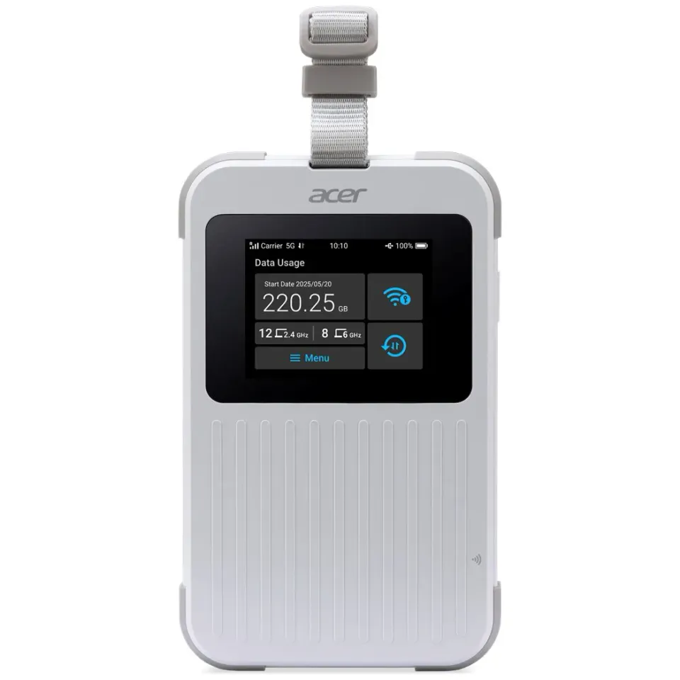 ACER Router Connect Enduro M6E,5G,LTE,2.4" touch display,Wifi,NFC,USB-C,2.4GHz,8000mAh,White