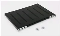 TRITON Police s perforací 19", 1U/450mm, nosnost 150kg, černá
