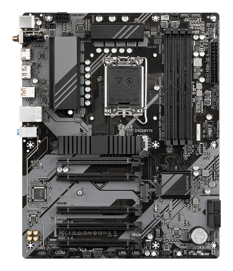 Gigabyte MB Sc LGA1700 B760 DS3H AX, Intel B760, 4xDDR5, 1xDP, 1xHDMI, WI-FI