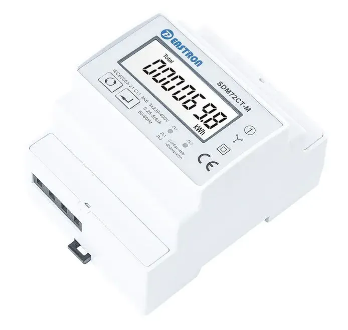 Eastron SDM72CT-M, RS485 Modbus, třífázový, pulsní výstupy, obousměrné měření