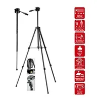 Braun stativ LW 168S (62-168cm, 1500 g, 3-směrná hlava, max.5kg, monopod)