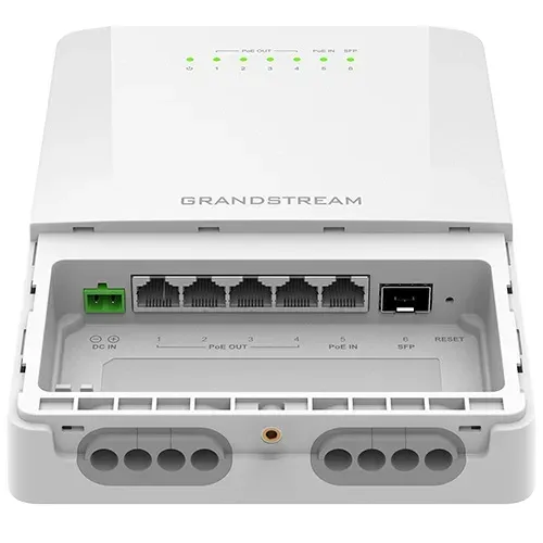 Grandstream GWN7710R venkovní L2 managed switch, 5xGbE, SFP, 4xPoE+, IP66