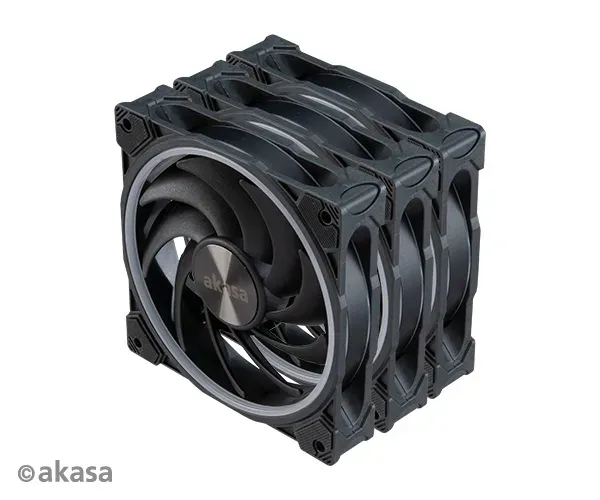 přídavný ventilátor Akasa SOHO AR LED 12 cm RGB 3 ks