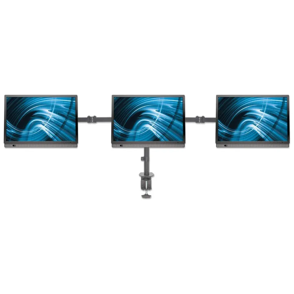 MANHATTAN Stolní držák pro 3 Monitory LCD, 13” až 27”