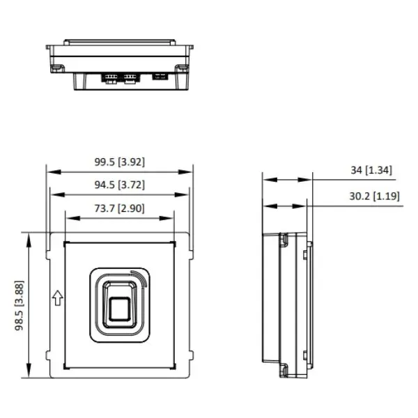 Hikvision DS-KD-MFB/S - Modul bezkontaktní čtečky otisků prstů a M1/Desfire karet