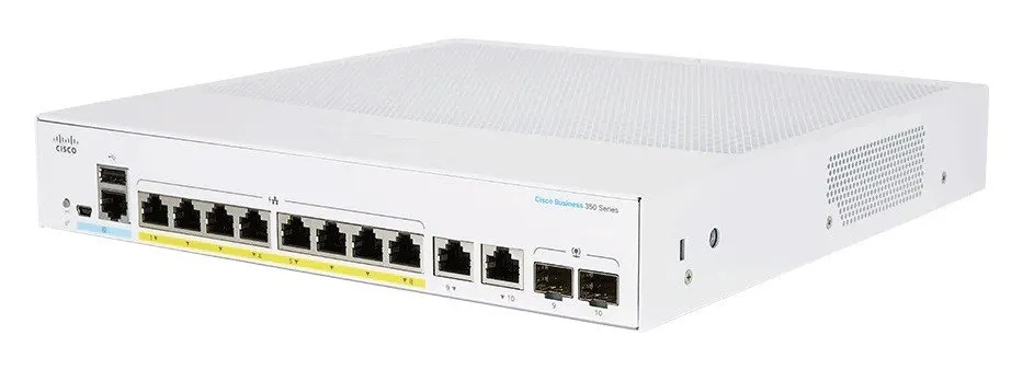 Cisco switch CBS250-8PP-E-2G (8xGbE,2xGbE/SFP combo,8xPoE+,45W,fanless) - REFRES