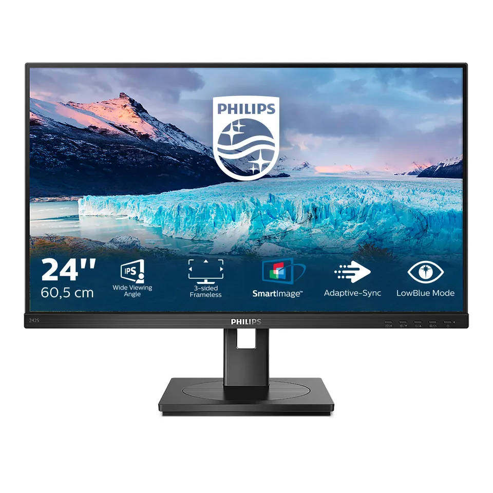 Philips LCD 242S1AE 23,8" IPS/1920x1080@100Hz/4ms/300cd/VGA/DVI/HDMI/DP/Repro/Pi