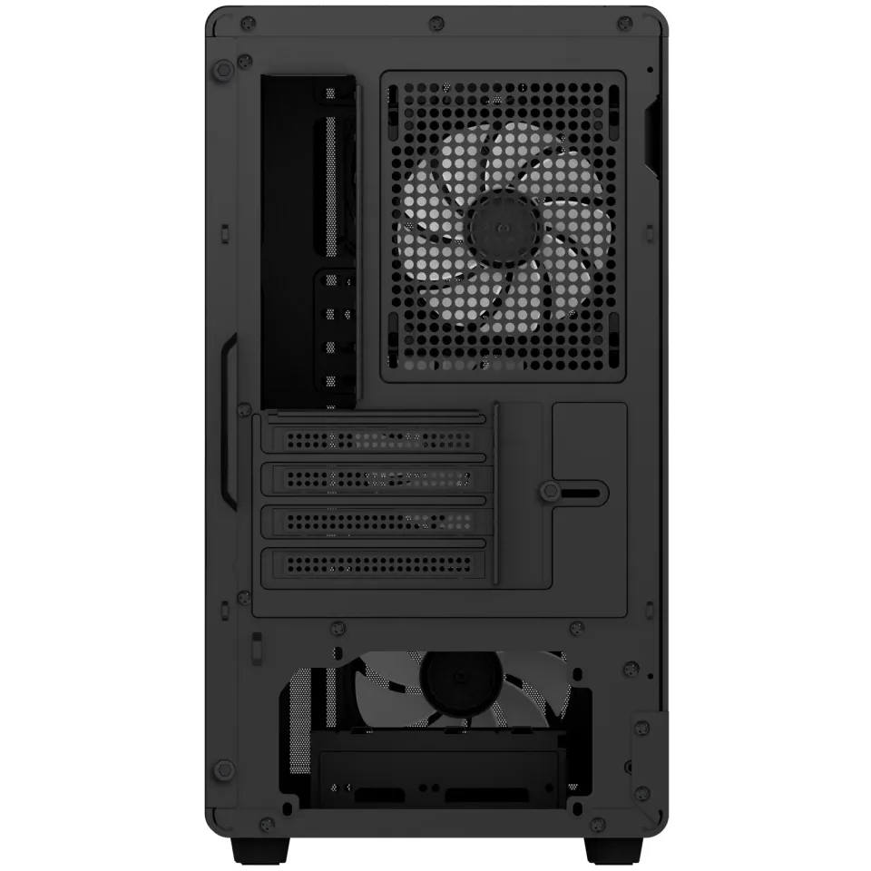 EVOLVEO Panthera, skříň mATX, 6x ARGB ventilátor 120mm, dřevěný přední panel + s