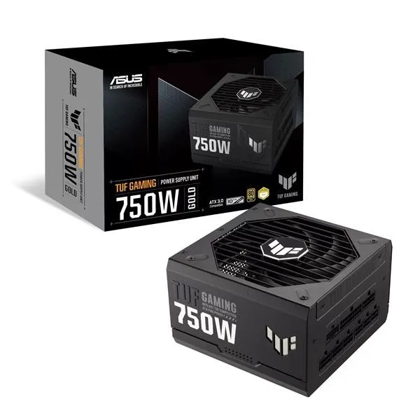 ASUS zdroj TUF Gaming 750W Gold, 750W, 80+ Gold - Po opravě (Náhradní krabice)
