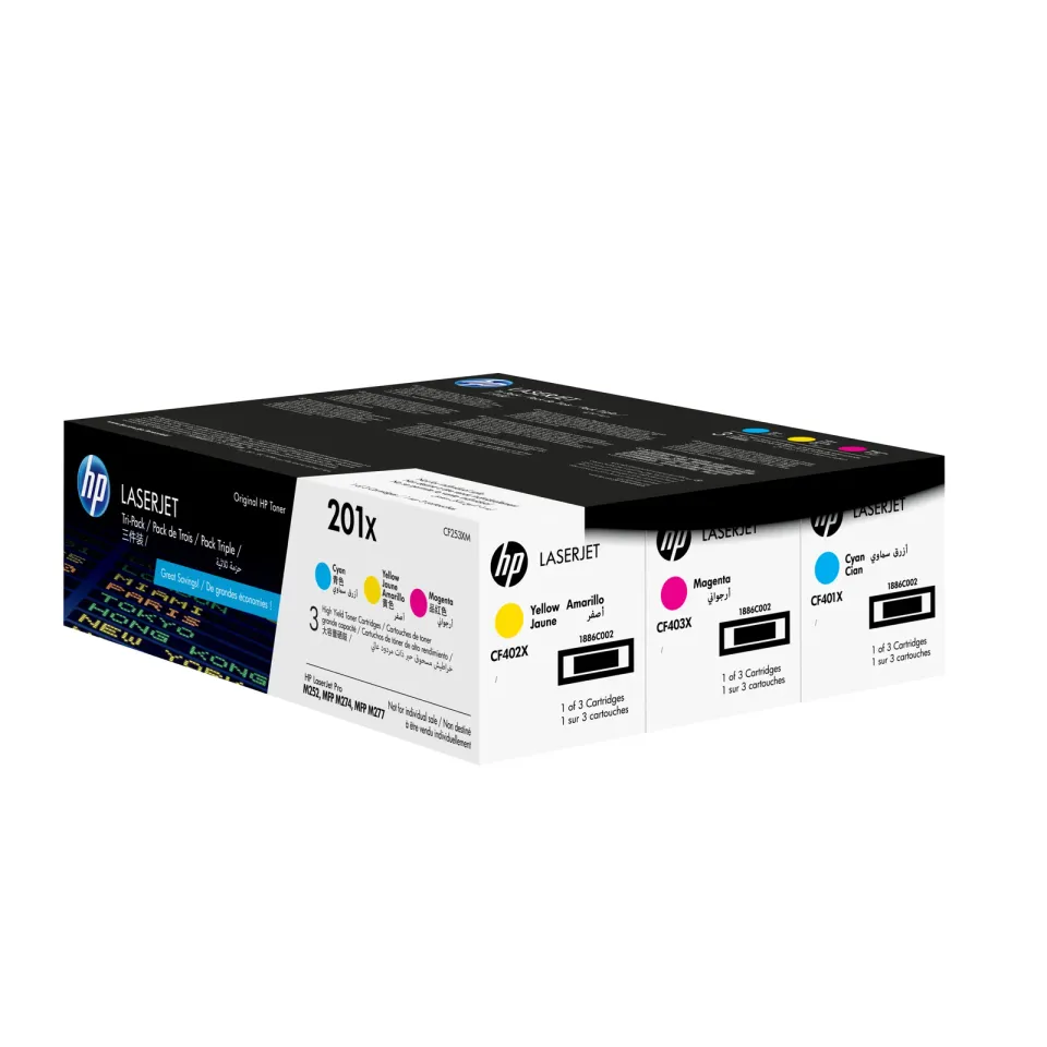 HP 201X 3-pack CMY, CF253XM