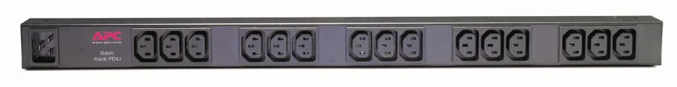 APC Rack PDU, Basic, ZeroU, 16A, 208/230V, (15)C13, IEC-320 C20 2.5m