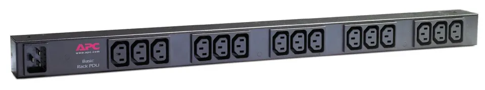 APC Rack PDU, Basic, ZeroU, 16A, 208/230V, (15)C13, IEC-320 C20 2.5m