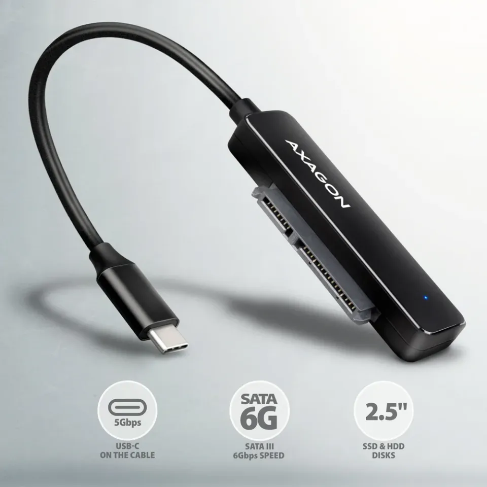 AXAGON ADSA-FP2C USB-C 5GBPS SLIM ADAPTÉR PRO 2.5" SSD/HDD