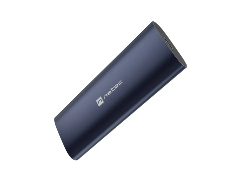 Externí box pro SSD Natec RHINO M.2 NVME LITE USB-C 3.2 GEN 2, hliníkové tělo, STEEL NAVY
