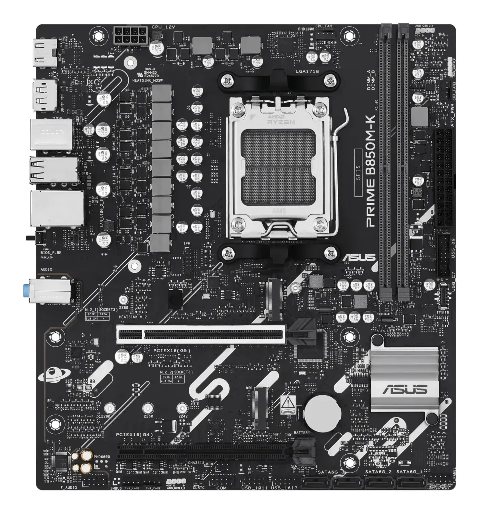 ASUS MB Sc AM5 PRIME B850M-K, AMD B850, 2xDDR5, 1xDP, 1xHDMI, mATX