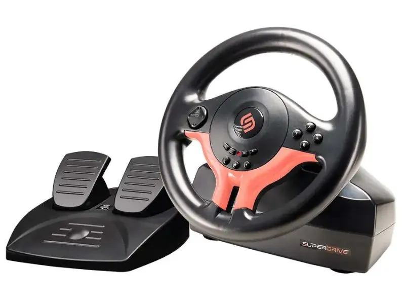 SUPERDRIVE Sada volantu a pedálů SV250 SP Edition/ Switch 1+2/ Červený