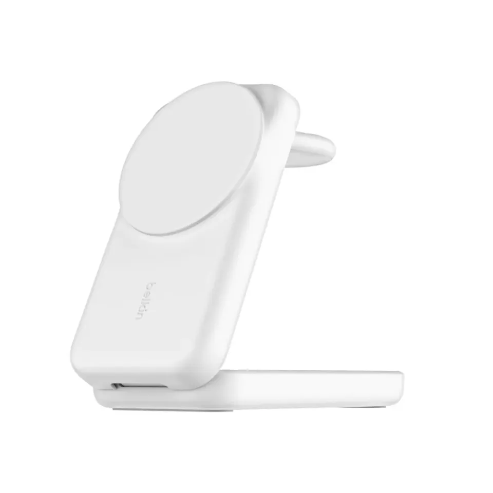 Belkin UltraCharge Qi2 25W 3v1 Magnetická skládací nabíječka pro iPhone/Apple Wa (WIZ036kqWH)