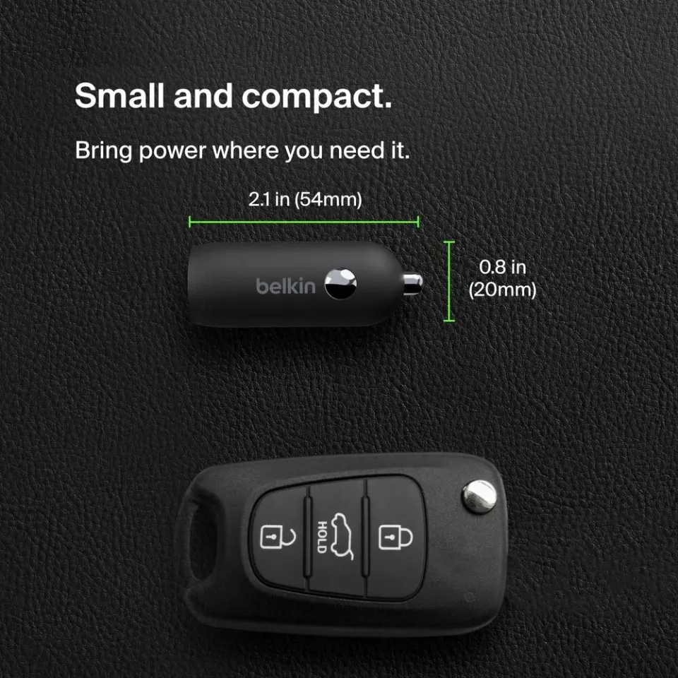 Belkin BOOSTCHARGE 30W USB-C Power Delivery PPS nabíječka do auta + 1m USB-C na