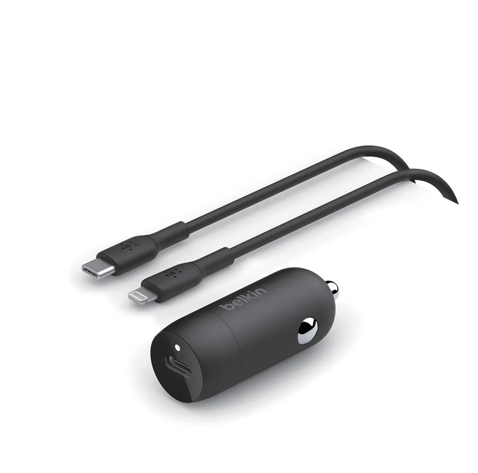 Belkin BOOSTCHARGE 30W USB-C Power Delivery PPS nabíječka do auta + 1m USB-C na (CCA004bt1MBK-B5)