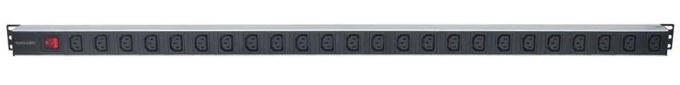 Intellinet rozvodný panel PDU, 8x C13 zásuvka, rack 1U, 2m odpojitelný kabel, proti vypadávání