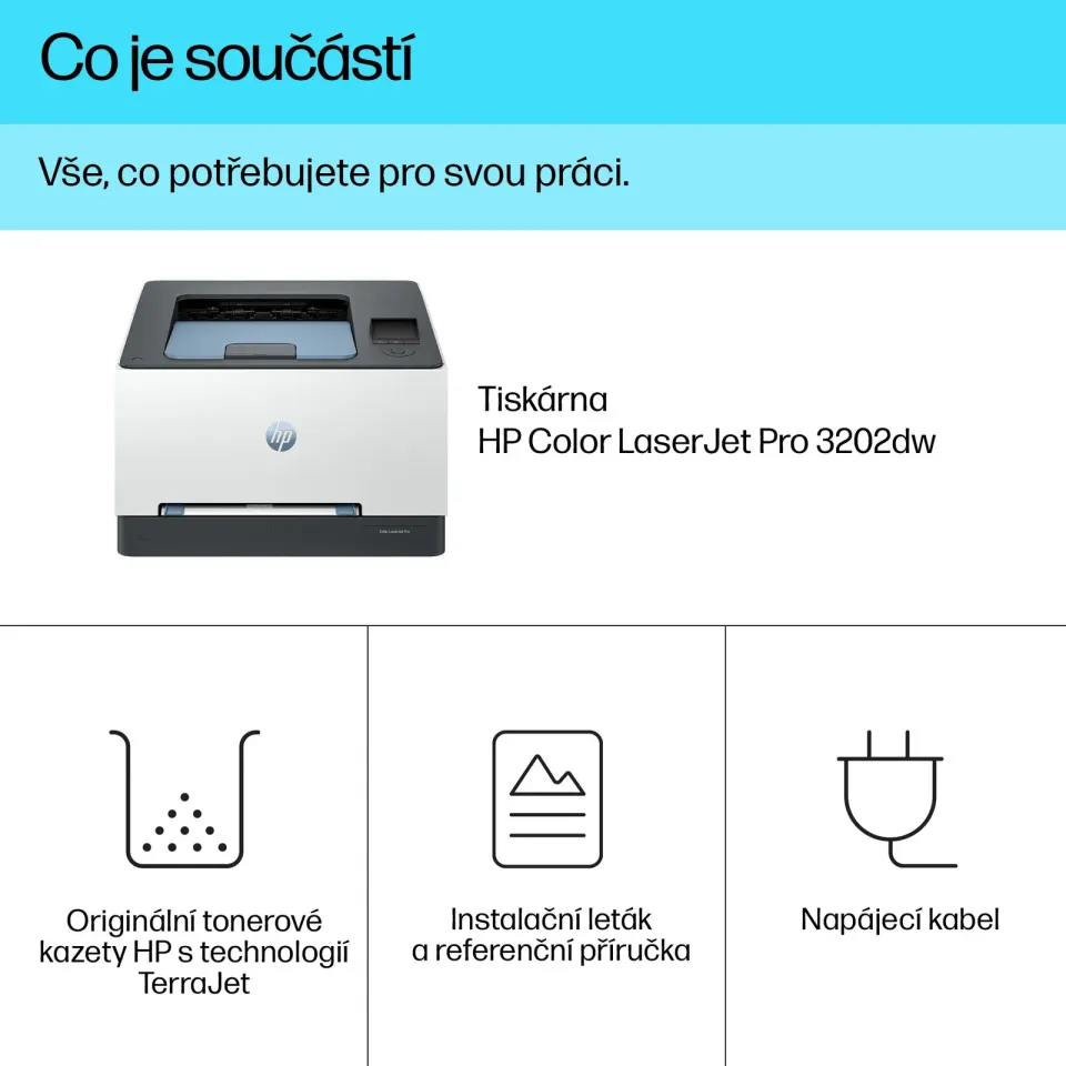 HP Color LaserJet Pro 3202dw A4 color (25/25 ppm, LAN+USB 2.0+WiFi, duplex)