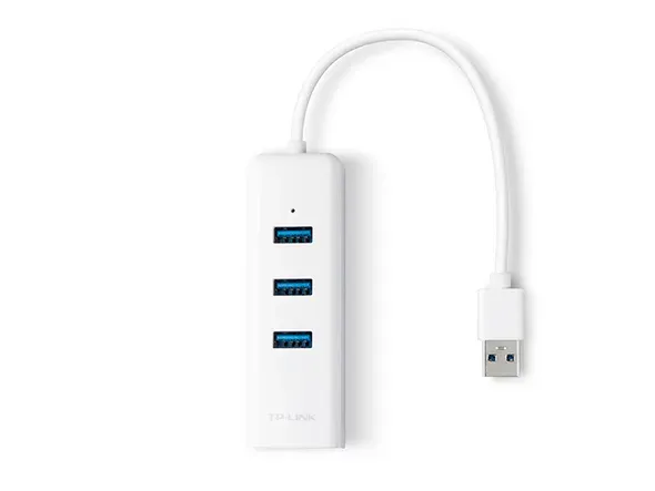 TP-LINK UE330 externi USB 3.0 sitovka 10/100/1000 s 3 portovým USB 3.0 hubem