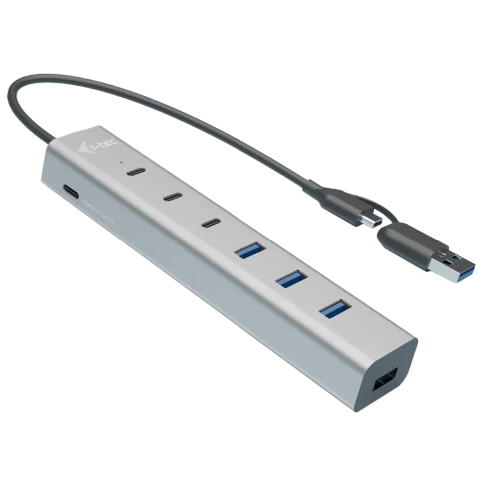 i-tec USB-C/USB-A Charging Metal HUB 7 port (3x USB-C, 4x USB-A)