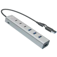 i-tec USB-C/USB-A Charging Metal HUB 7 port (3x USB-C, 4x USB-A)