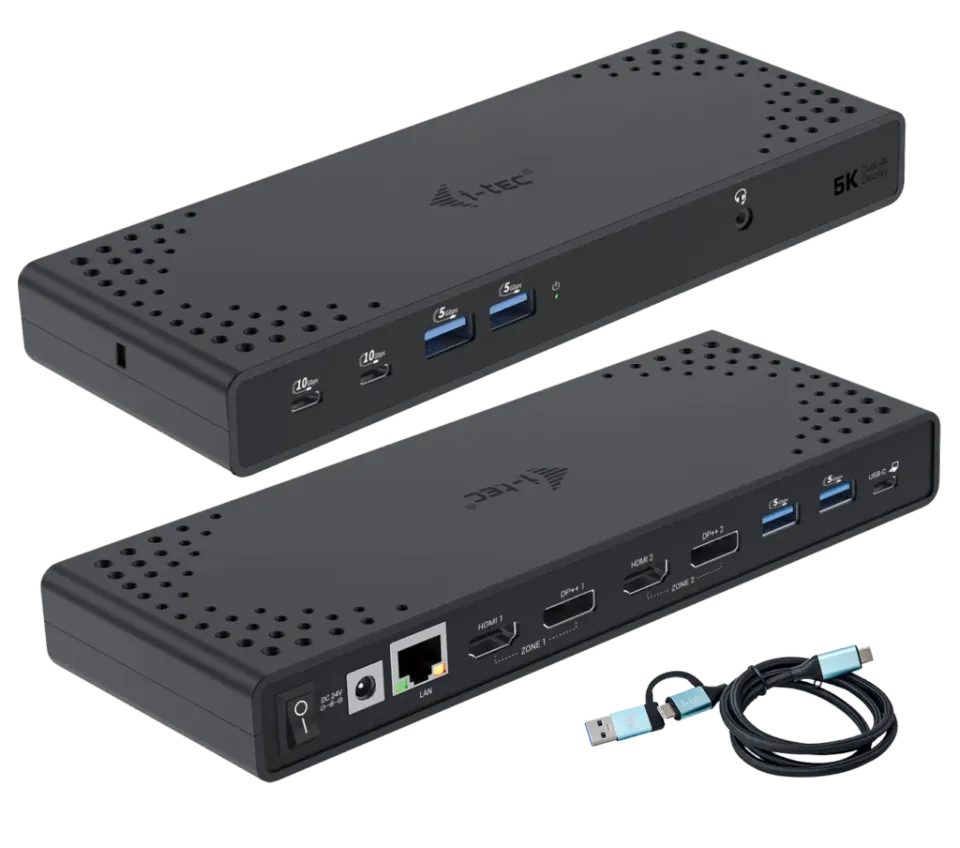 I-tec USB 3.0 / USB-C / Thunderbolt Dual Display Docking Station + PD 100W