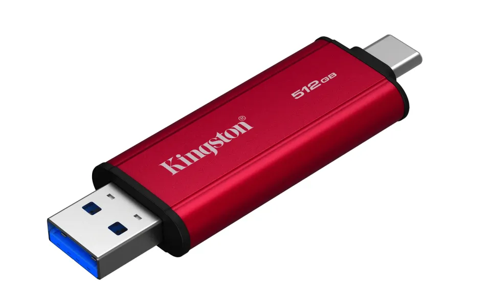 Kingston Flash SSD 512GB Dual USB-A/C Portable, Up to 1050MB/s USB 3.2 Gen 2