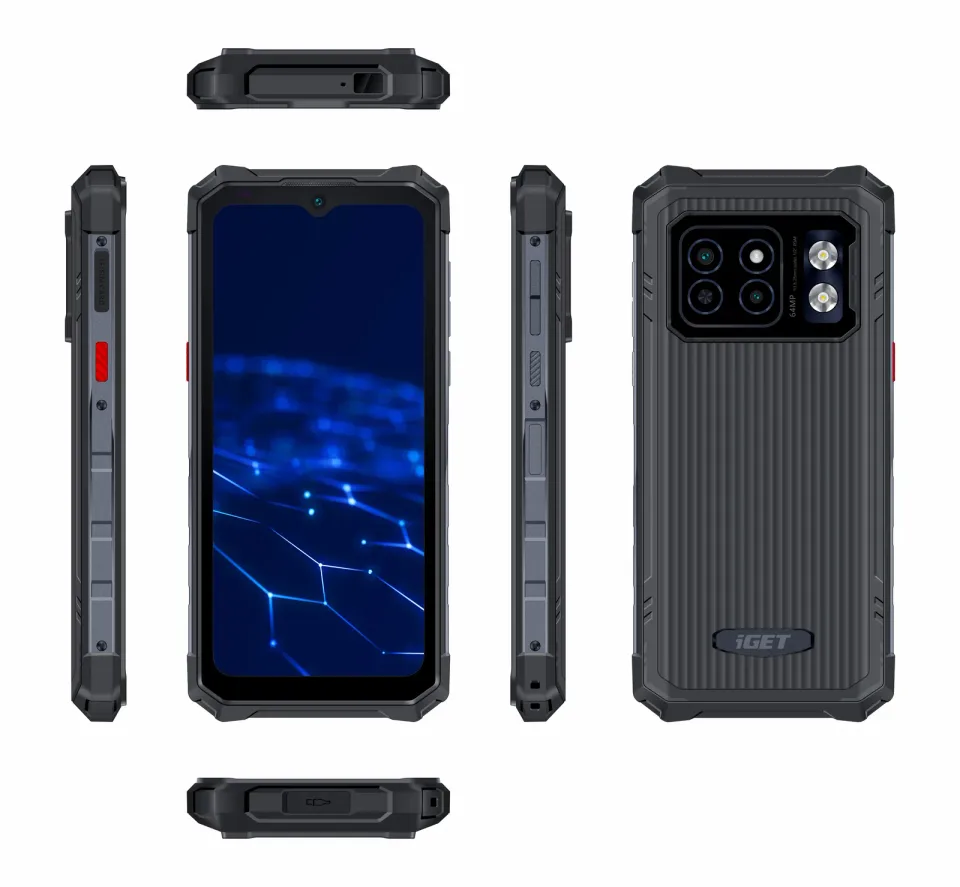 iGET T2 Black - odolný 6,6"/1612x720/Octa-core/8GB/256GB/GPS+Glonass+Beidou/WiFi