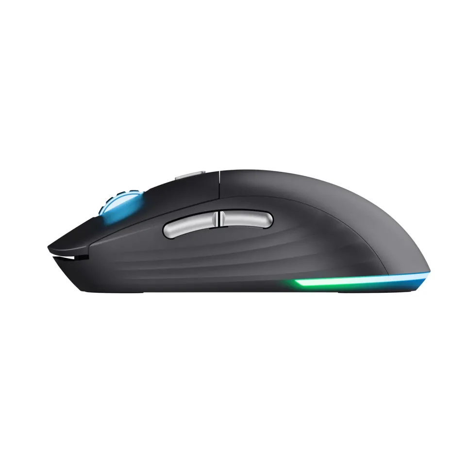 TRUST myš GXT926 Redex II Gaming Mouse, Bezdrátová, laserová, RGB, černá