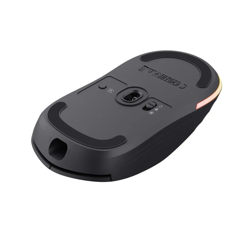 TRUST myš GXT926 Redex II Gaming Mouse, Bezdrátová, laserová, RGB, černá