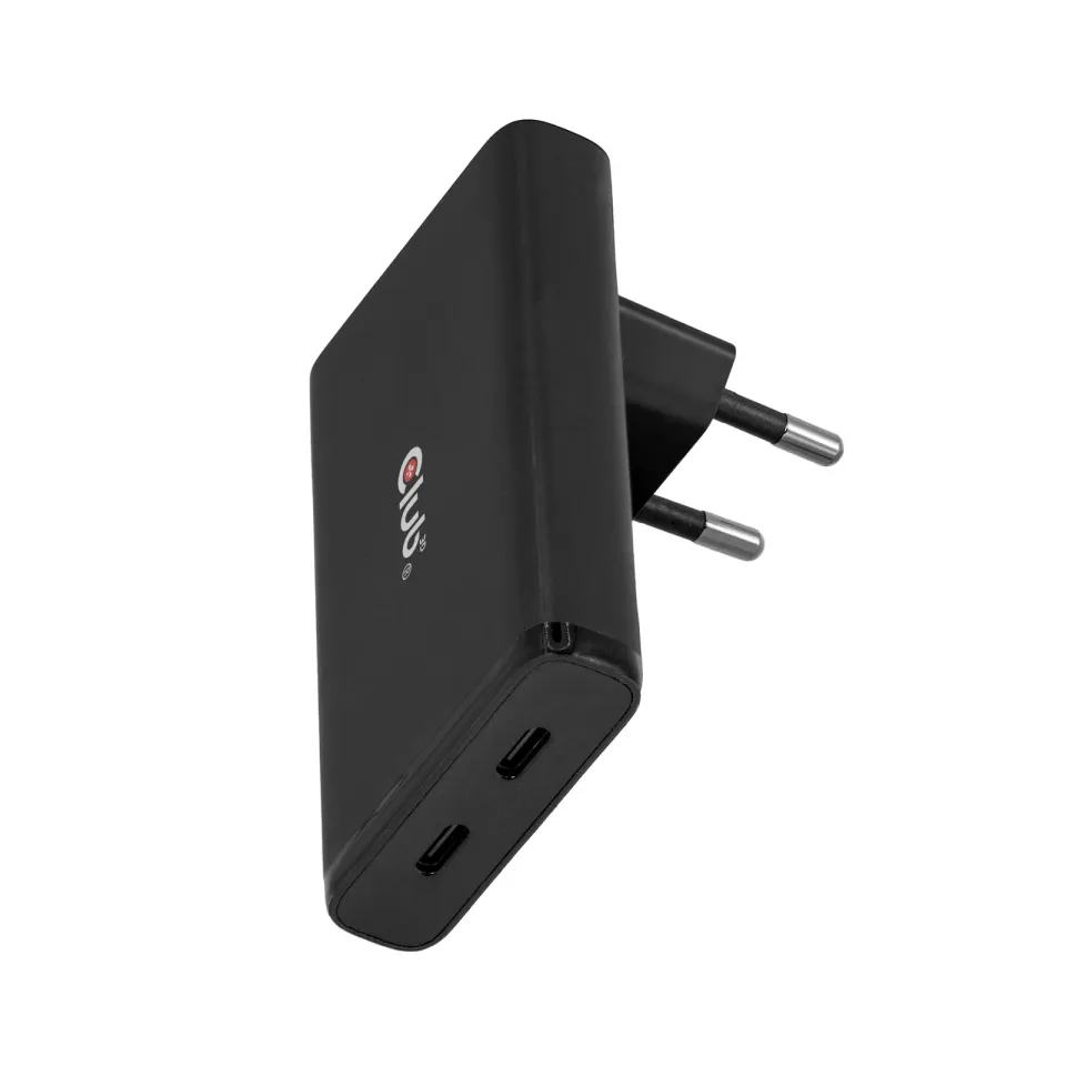 Club3D cestovní nabíječka 65W GAN Technologie, 2 porty (2xUSB-C), PPS, PD 3.1