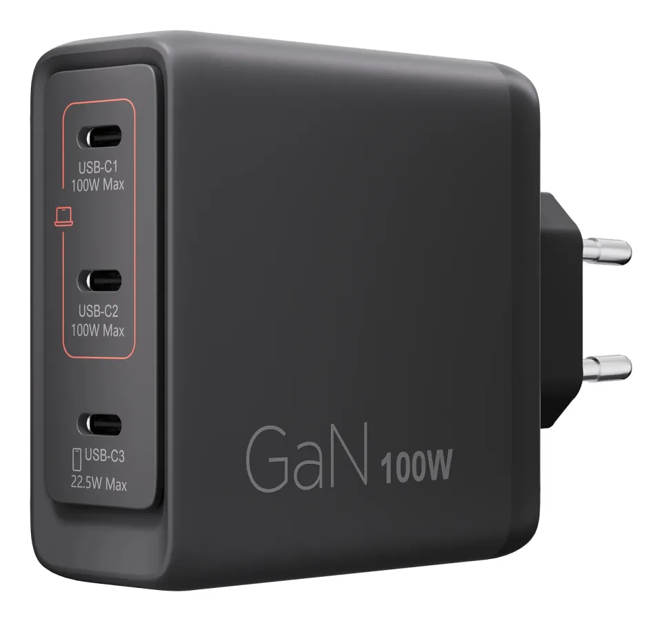 Lenovo CONS Multi-port USB-C 100W GaN Charger = napájecí adaptér s 3x UBS-C v č