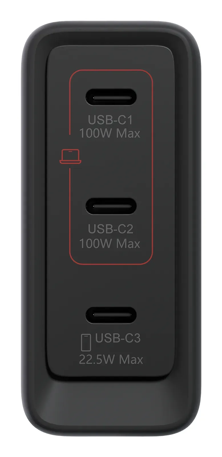 Lenovo CONS Multi-port USB-C 100W GaN Charger = napájecí adaptér s 3x UBS-C v č