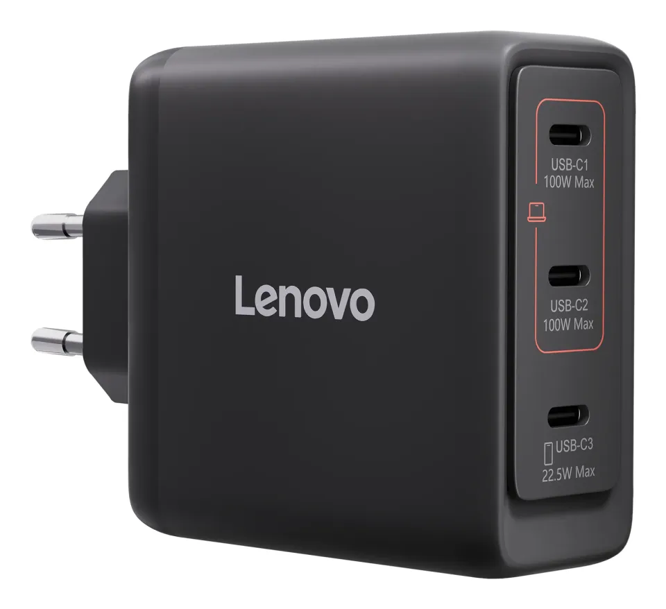 Lenovo CONS Multi-port USB-C 100W GaN Charger = napájecí adaptér s 3x UBS-C v č