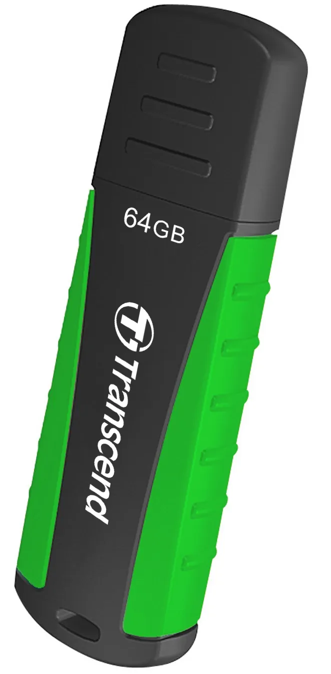 Transcend 64GB JetFlash 810, USB 3.1 (Gen 1) flash disk, černo/zelený, odolá nár