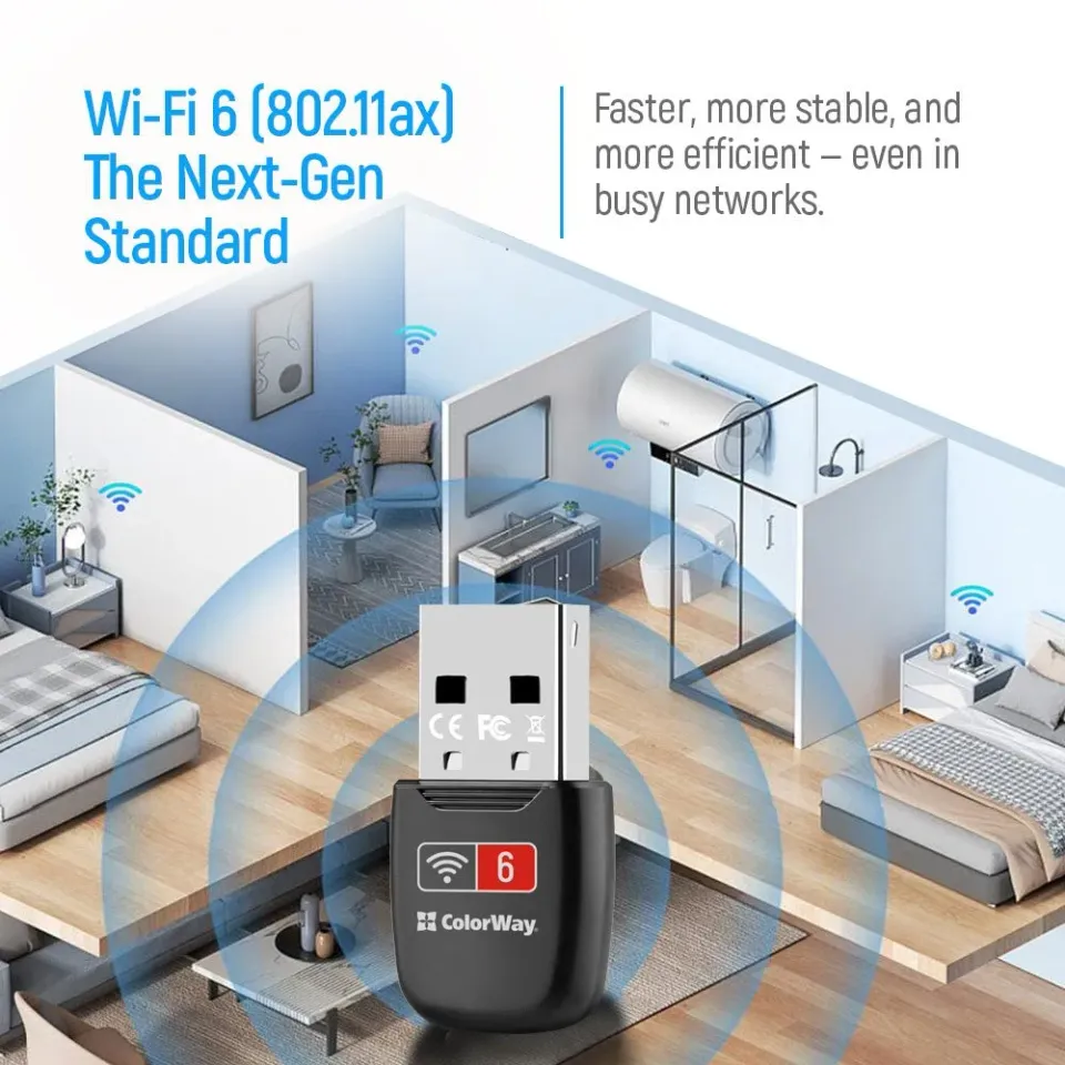 Colorway Wi-Fi 6 Adaptér/ USB-A